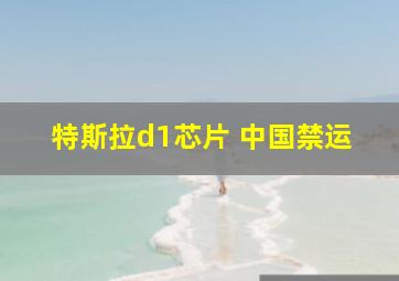 特斯拉d1芯片 中国禁运